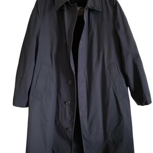 London Fog Maincoat Navy Blue Trench Coat Timeless Style